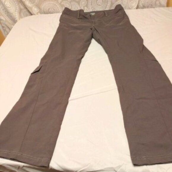 Athletha Adventure Pants Womens 30 x 32 Brown Multiple Pockets Boot Cut - EUC - Picture 1 of 16